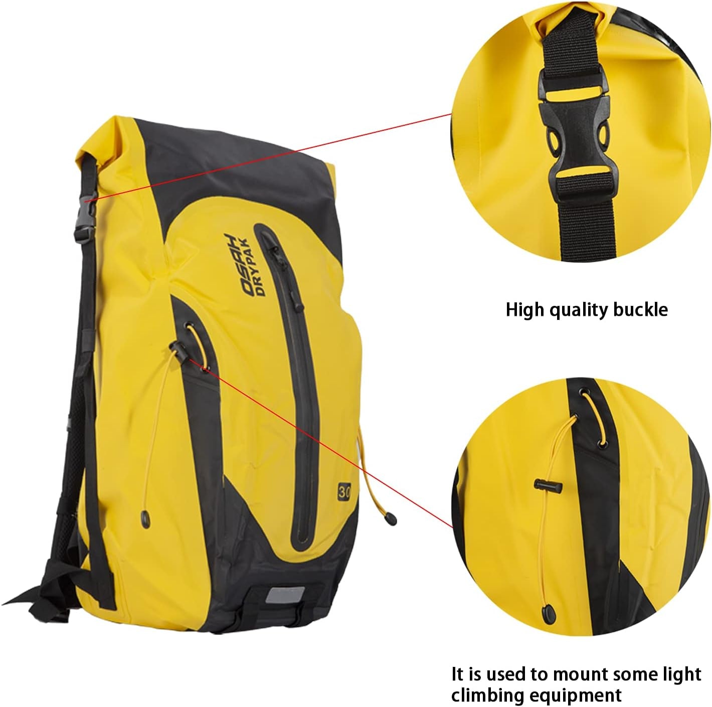 Waterproof Hiking Backpack 30L Foldable Tracking Bags Traveling Camping Backpack