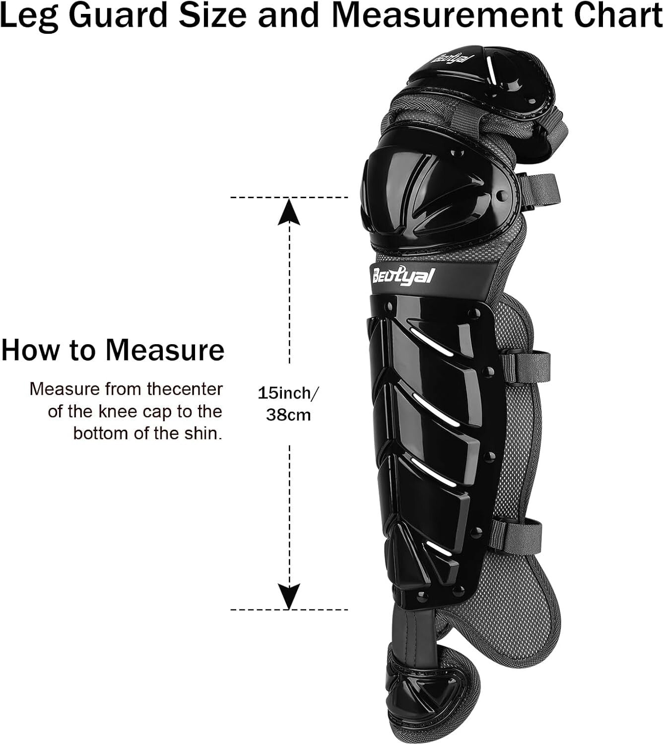 Baseball Softball Catcher Leg Guards Shin Guards for Youth Adult