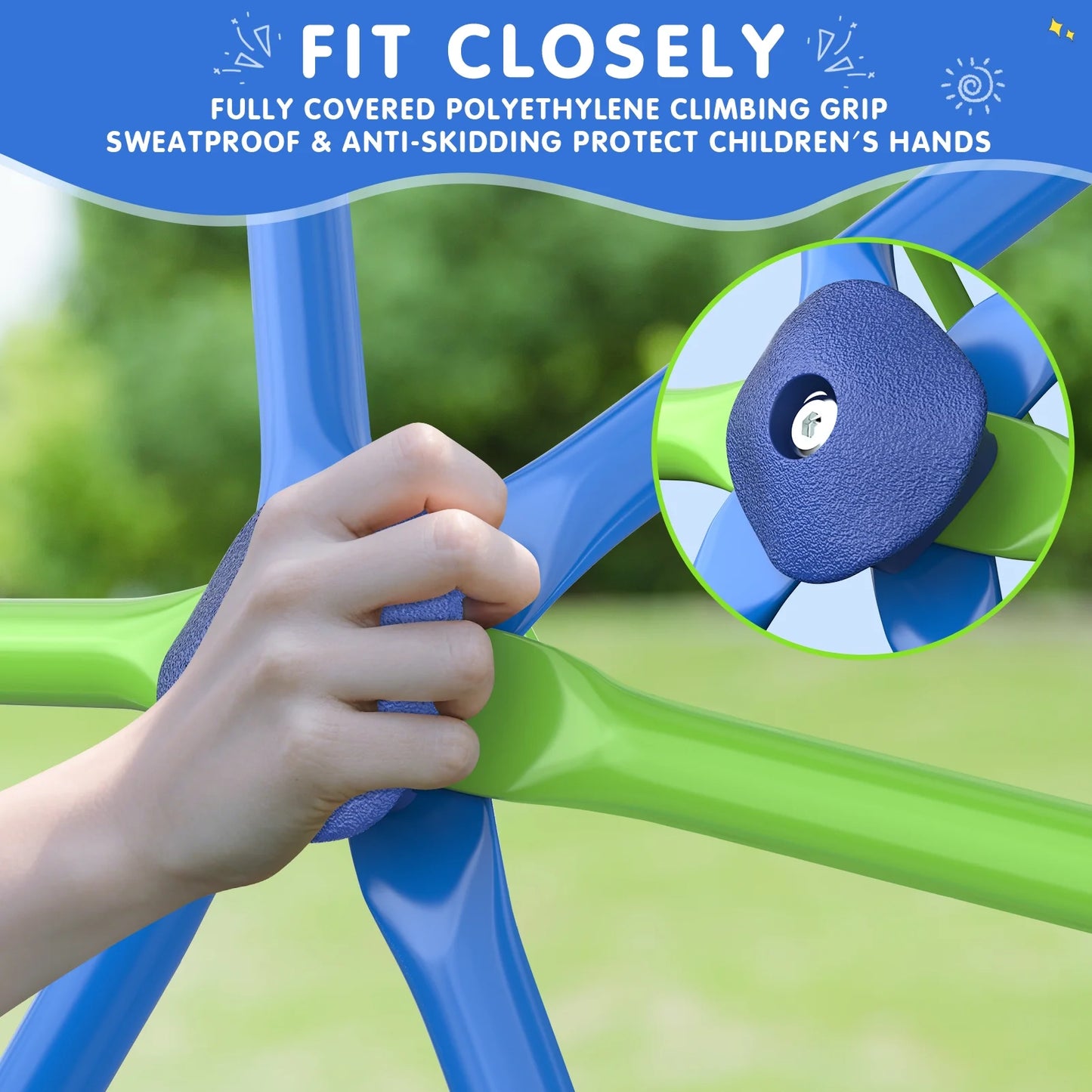 10FT Climbing Dome with Swing Set, Kids Dome Climber Jungle Gym Outdoor Play Toddler Play Set for Ages 3-10, Supports up to 880Lbs