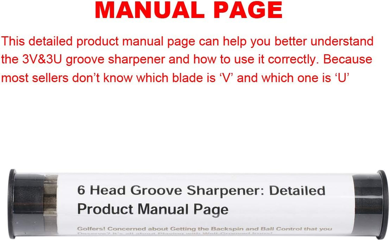 Golf Groove Sharpener with Blade Cutter Fit Iron Sets and Wedge Clubs - - Re-Grooving Cleaning Tool Accessories