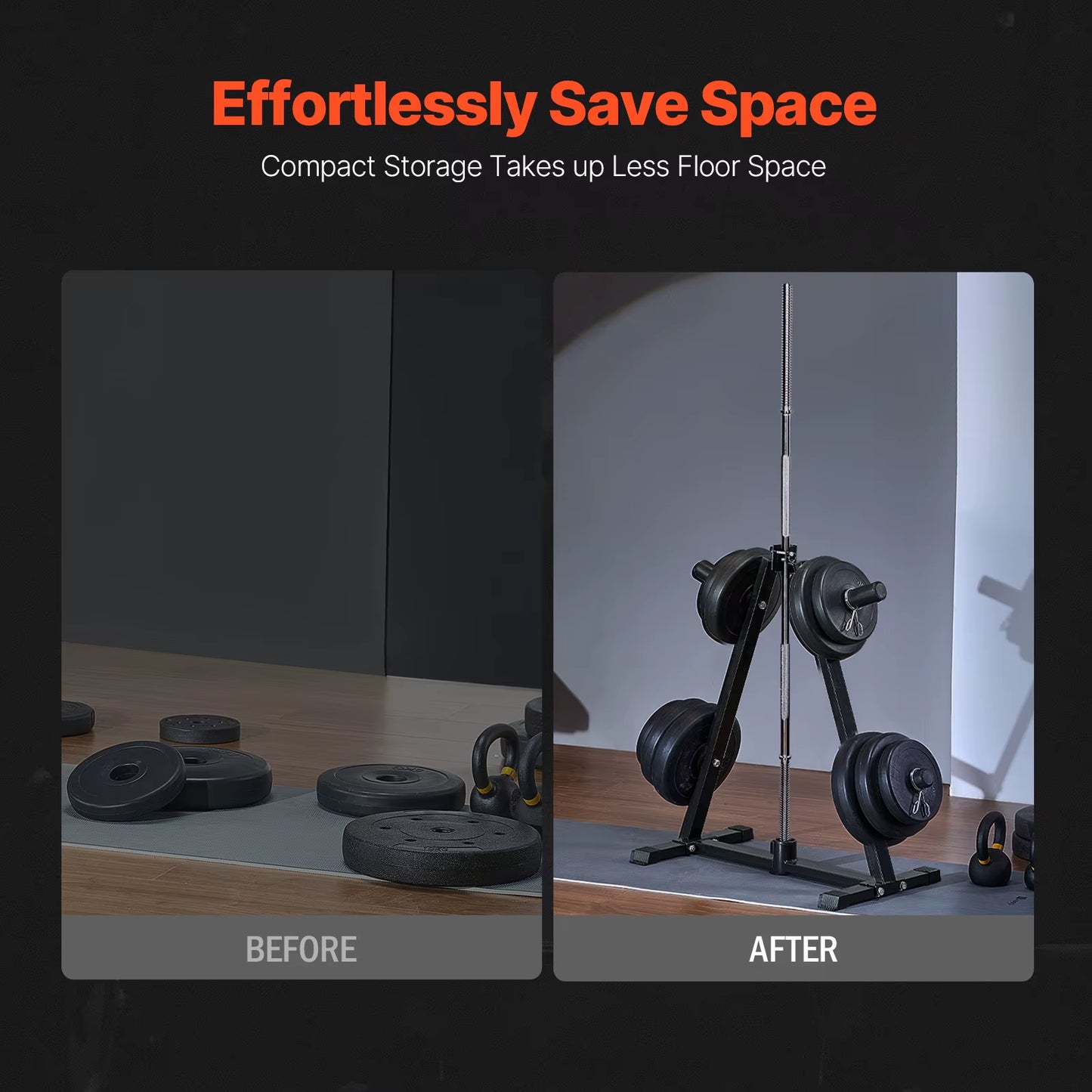 VEVOR Weight Plate Rack a Frame Weight Plate Tree Standard Weight Plate Tree Home Gym Barbell Rack 300 Lbs Weight Storage Stand
