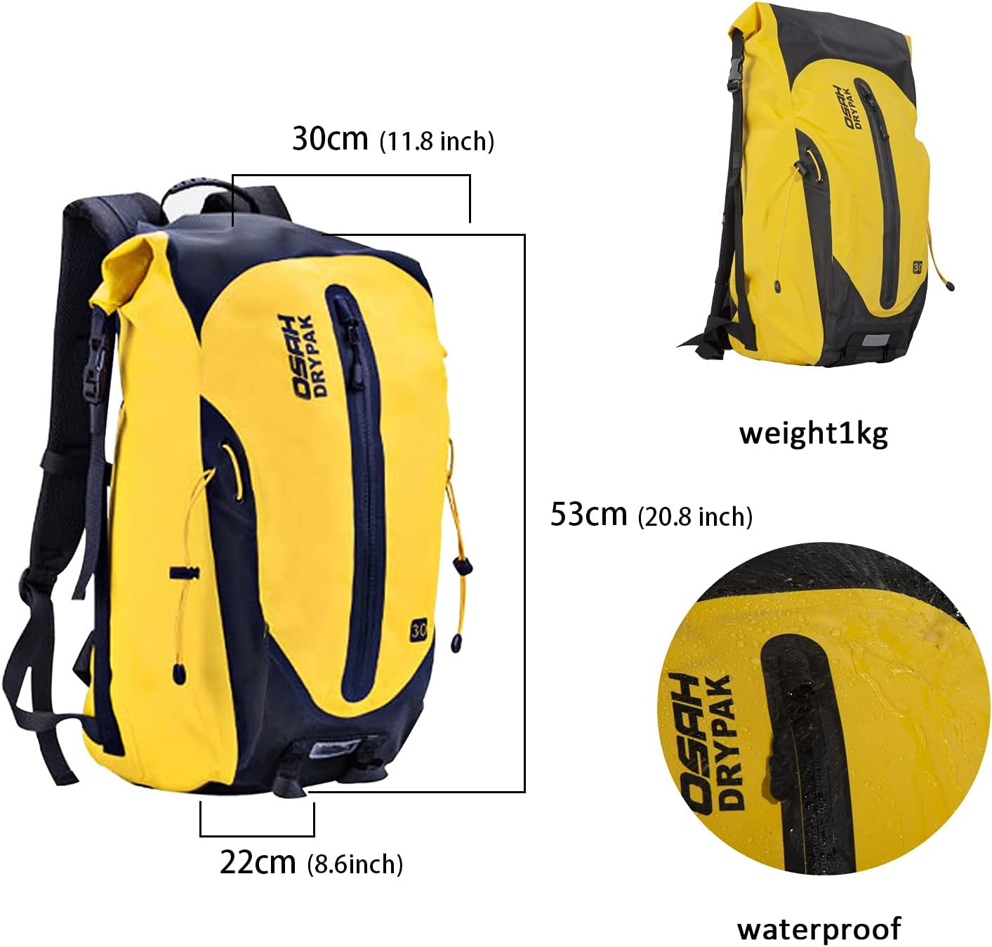 Waterproof Hiking Backpack 30L Foldable Tracking Bags Traveling Camping Backpack