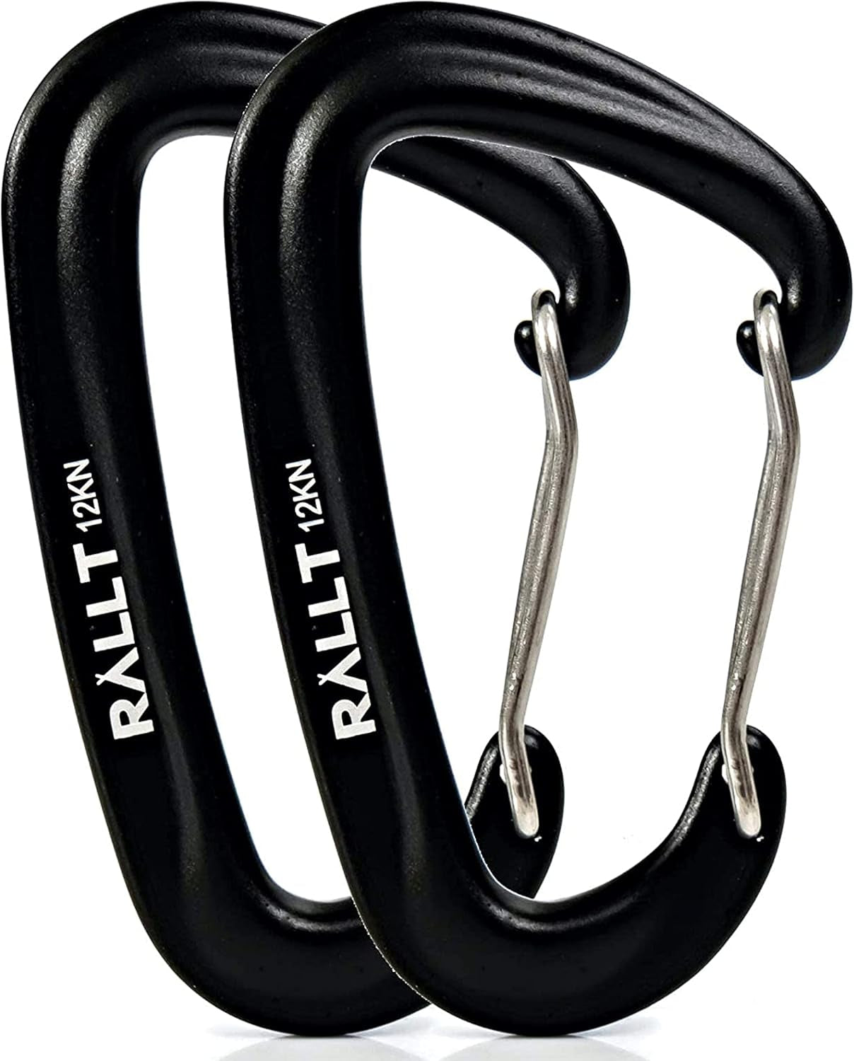 Carabiners 12Kn- Heavy Duty Carabiner Clip for Hiking, Hammock, Backpacking- Lightweight, No Rust Aluminum Camping Accessories