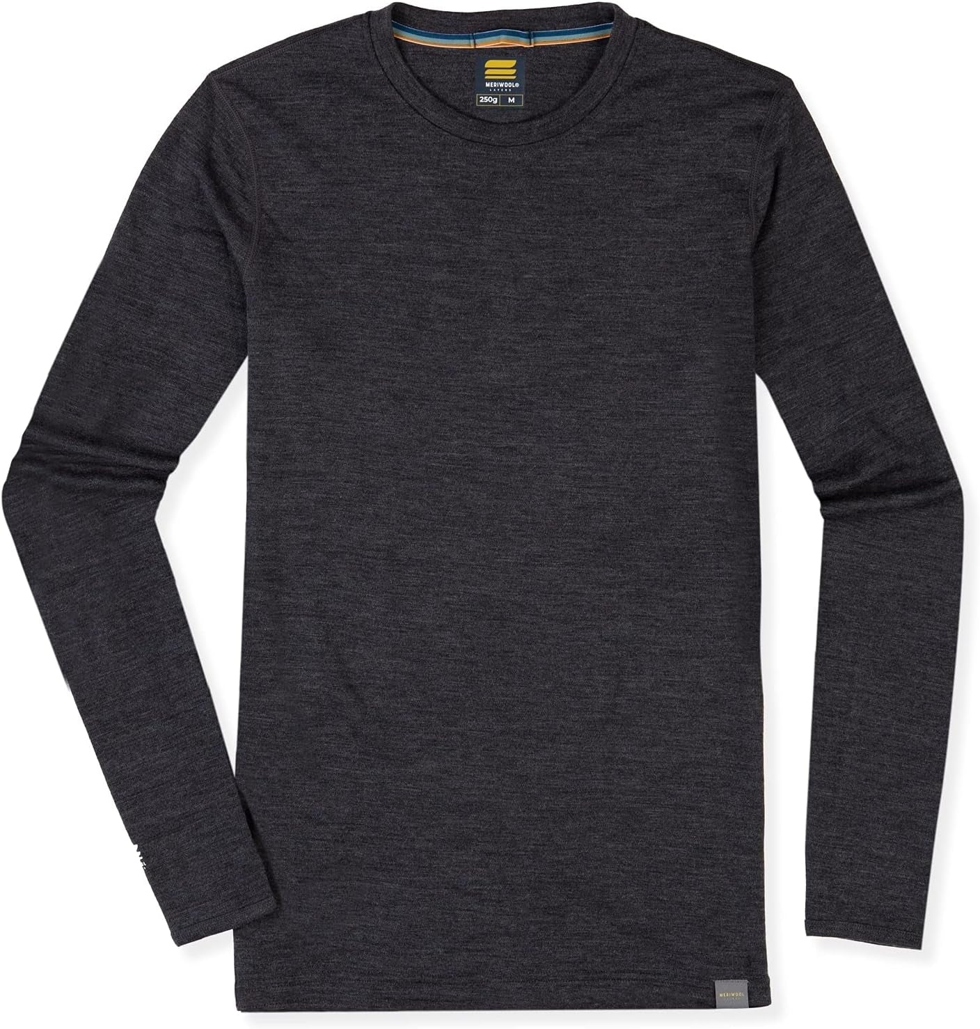 Mens Base Layer - 100% Merino Wool Midweight Long Sleeve Thermal Shirt