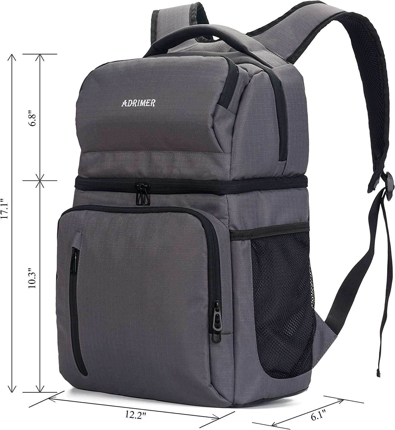 Cooler Backpack, Large Backpack Cooler, Fishing Backpack with Cooler, Double Deck Backpack Lunch Box for Men Women to Hiking, Work, Beach, Travel
