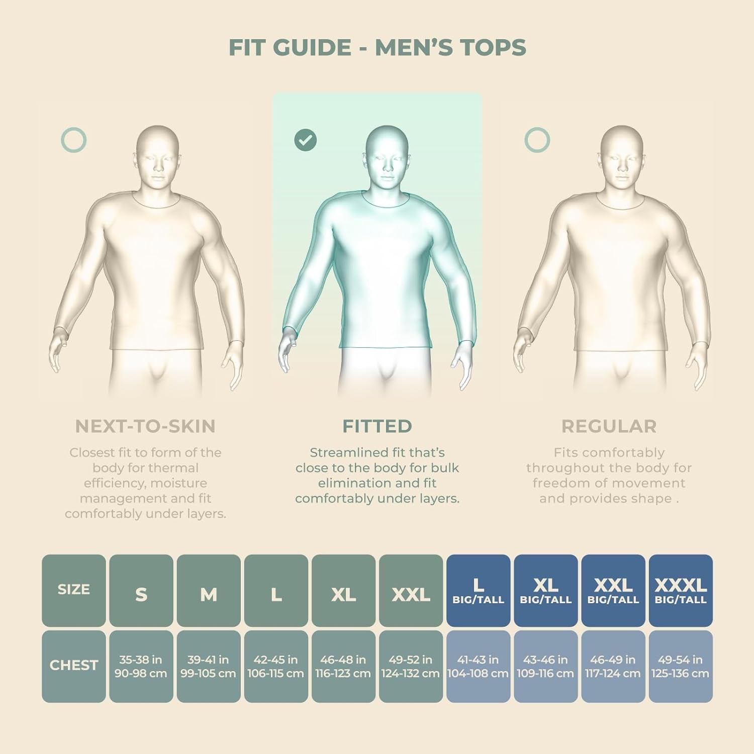 Mens Base Layer - 100% Merino Wool Midweight Long Sleeve Thermal Shirt