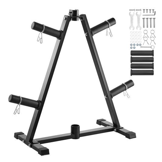 VEVOR Weight Plate Rack a Frame Weight Plate Tree Standard Weight Plate Tree Home Gym Barbell Rack 300 Lbs Weight Storage Stand