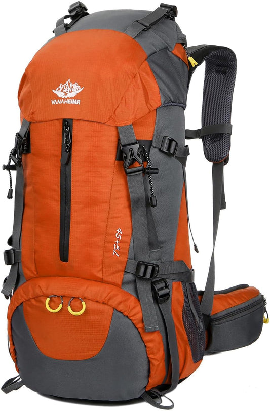 50L Hiking Backpack Men Camping Backpack with Rain Cover 45L+5L Lightweight Backpacking Backpack Travel Backpack